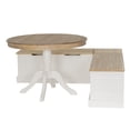 thumbnail image 3 of Linon Romero Backless Corner Dining Nook with Table and Bench, Natural/White, 3 of 15