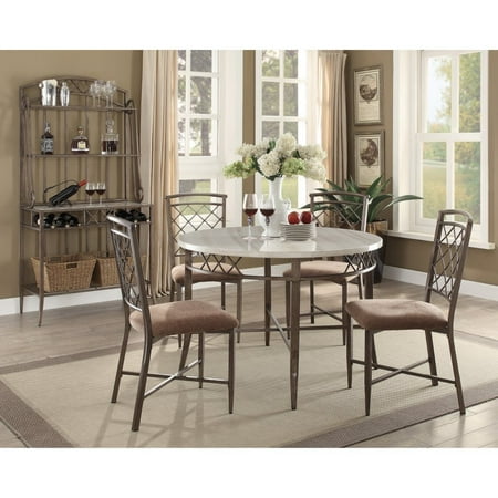 Mdf Modern Table Dining Table, Faux Marble & Antique - MDF, Marble Paper Veneer, Faux Marble & Antique ()