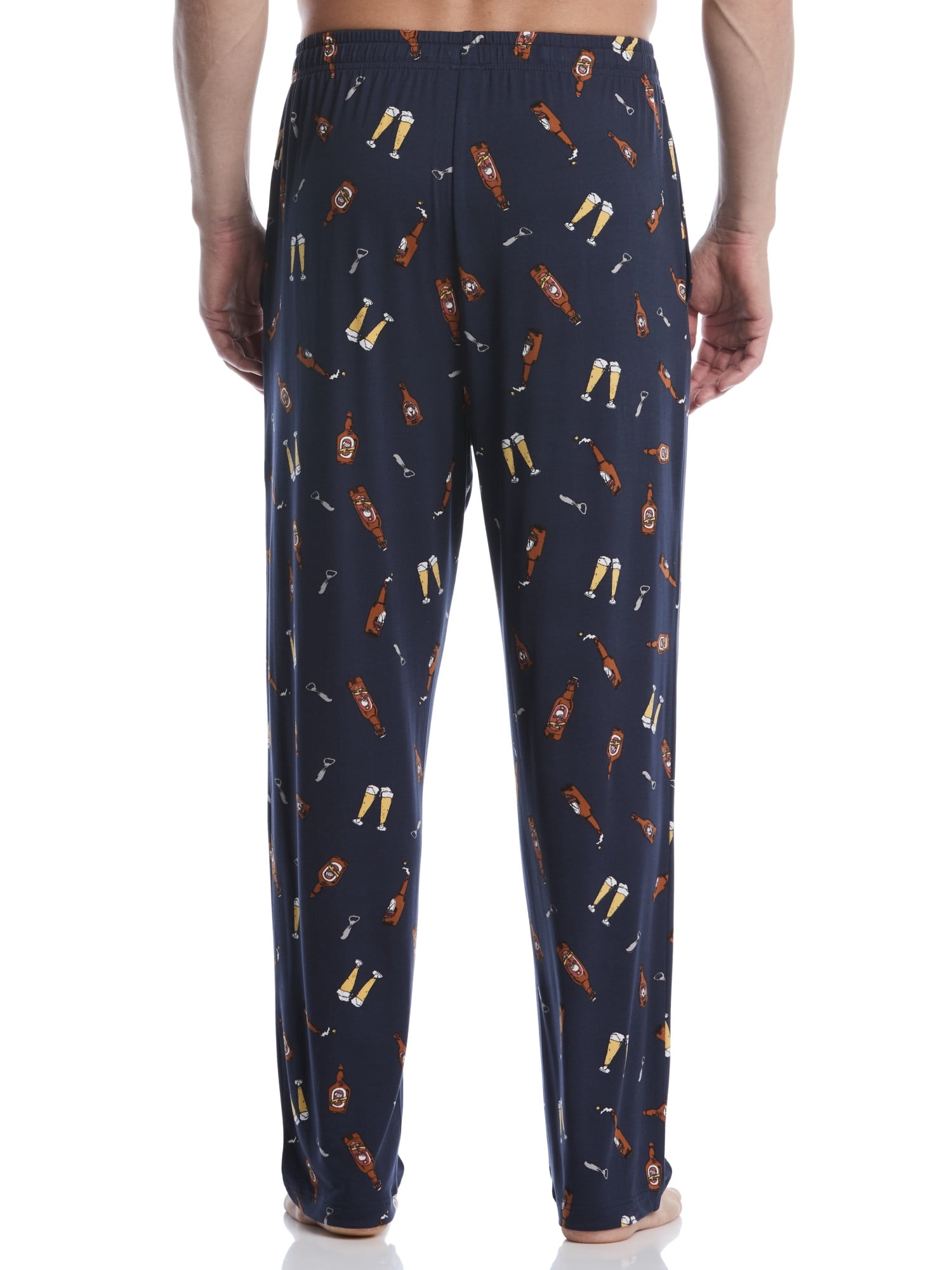 Ben Hogan Men's and Big Men's Set of Short Sleeve Solid Crew Shirt with Cold Drinks Conversational Deluxe Touch Sleep Lounge Pant, Size S-2XL