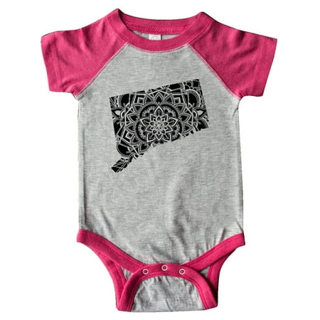 

Inktastic Connecticut Silhouette Mandala Gift Baby Boy or Baby Girl Bodysuit
