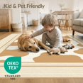 thumbnail image 4 of ODIKA 9'x12' Washable Area Rug With Striped Border And Farmhouse Patchwork Accents Spotted Cow Refined for Master Suite, California King, Under Bed, Non-Shedding, Easy Care, 4 of 7