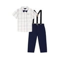 thumbnail image 5 of Tahari Toddler Boy White Bow Tie & Suspender Pant Set, Size 2T-4T, 5 of 6