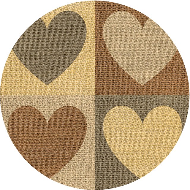 Ahgly Tapis Rond Lavable en Machine Intérieur Transitionnel Jaune Orange, 5 Pieds Rond