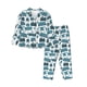 thumbnail image 1 of Fotbe Modern Furniture Conjunto de Pijama de Manga Larga para Mujer con Estampado, Ropa de Dormir de 2 Piezas, Conjunto de Casa Suave y Cómodo con Bolsillos-Large, 1 of 7