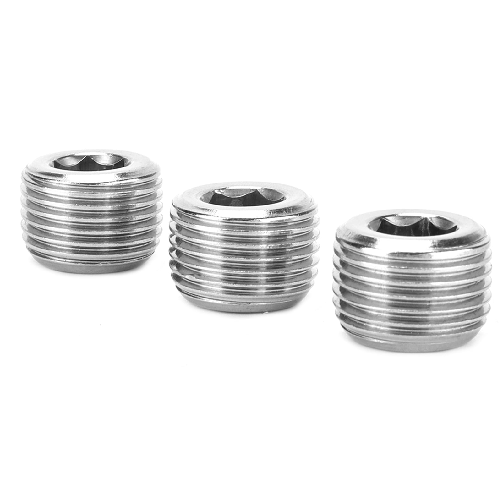 2 Pcs Bouchon Tuyau 1/2 NPT Mâle Fileté Acier Inoxydable - Prise Raccord Voiture