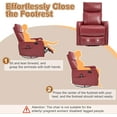 thumbnail image 7 of AENKYO Swivel Recliner Chair, Manual Rocking Massage Chair with Heat for Adults, for Living Room,Red Faux Leather, 7 of 7