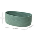 thumbnail image 6 of HBlife Shelf Storage Baskets for Organizing - Cotton Rope Baskets with Handles - Small Empty Decorative Gift Baskets for Storage Toys - Set of 3 - Green, 6 of 7