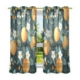 thumbnail image 6 of Yayeee Window Curtains Set of 2 for Living Room Light Filtering 63"x42", Green Oranges, 6 of 7