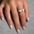 thumbnail image 4 of .925 Sterling Silver Double Heart Nugget Ring, Size 10, 4 of 4