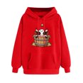 thumbnail image 4 of Aimik Women's Cute Cow Graphic Hoodies Sweatshirts Long Sleeve Pullover Tops with Drawstring Pockets Fall Loose Comfy Hoodied Tops, 4 of 6