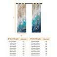 thumbnail image 6 of Abstract Blue Blackout Curtains for Bedroom, Gradient Vintage Ombre Mottled Oil Painting Thermal Insulated Kitchen Drapes with Grommets, Light Blocking Window Treatment, 2 Panels 27.5" x 39", 6 of 7