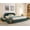 Green, variant on Queen Size Thick Boucle Platform Bed Frame with Upholstered Curved Headboard & 4 Storage Drawer