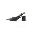 thumbnail image 2 of Sam Edelman Petra Black Leather Pointed Toe Block Heel Slingback Fashion Pumps (Black, 8.0), 2 of 8