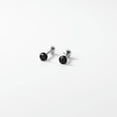thumbnail image 6 of K-KED Real 925 Sterling Silver 3/4/5 mm Black Crystal Stud Earrings Studs Screw Backs-5 mm, 6 of 6