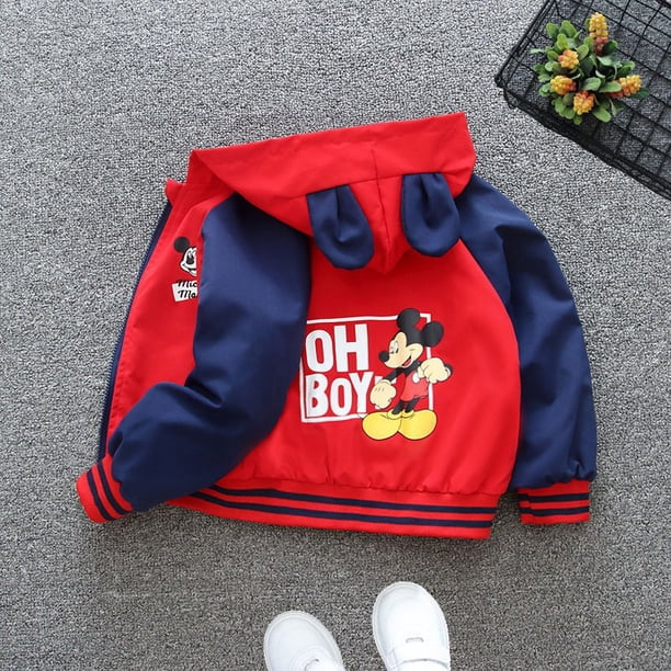 Chaqueta de pato Donald de dibujos animados para bebés y niños, abrigos con capucha para niños, prendas de vestir exteriores a prueba de viento, Tops para niños, chaqueta, ropa 6 Gao Jinjia LED