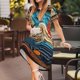 thumbnail image 3 of Balery Whimsical Sailboat Ocean Art Vestidos sueltos de manga corta para mujer, vestidos de verano 2025, vestidos casuales de corte A con vuelo., 3 of 6