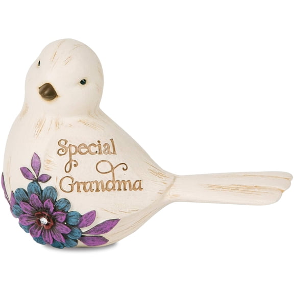 Pavilion Gift Company  Simple Spirits Grandma Bird Figurine, 3-Inch, Beige
