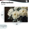 thumbnail image 4 of Stupell Industries Traditional Large Moody White Floral Canvas Art, 36 x 24, by Petals Prints Design, 4 of 8