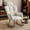 Ivory, variant on Back Accent Chair For Bedroom And Living Room With Metal Frame Modern Padded Seat In