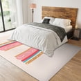 thumbnail image 3 of Rainbow Area Rug Boho Rainbow Design Indoor Non-Slip Kids Rugs, with Non-Slip Backing Floor Carpet for Boys and Girls Bedroom Dormitory Decoration 4x5ft, 3 of 7
