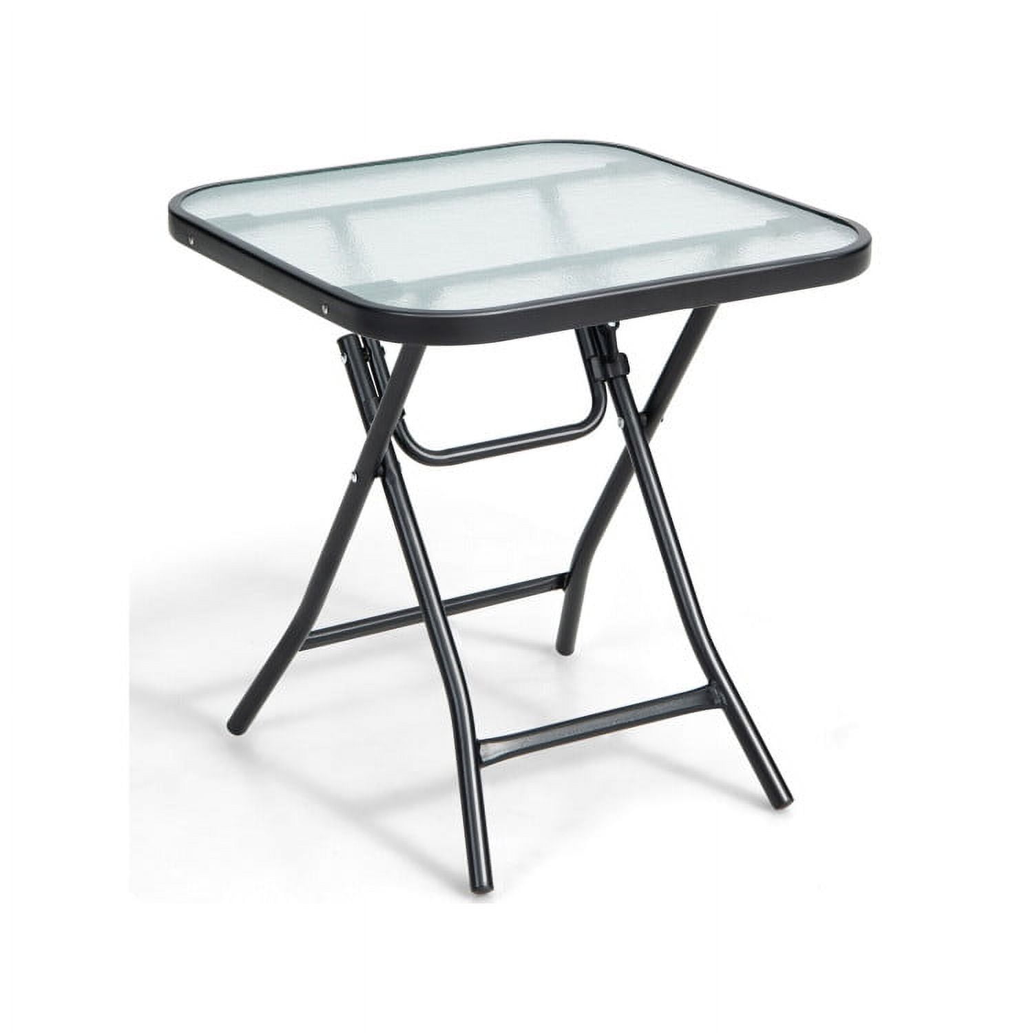 Aimee Lii 18" Square Patio Bistro Table with Rustproof Frame, Outdoor Patio Furniture