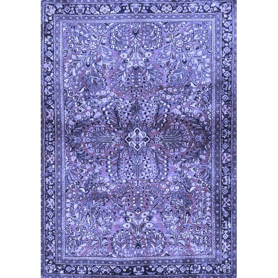 Ahgly Company Indoor Rectangle Persian Blue Traditional Area Rugs, 7' x 9'