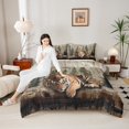 thumbnail image 4 of Castle Fairy Tiger Animal Twin Comforter Sets for Female Men,Abstract Vintage Bedding Set, 4 of 8