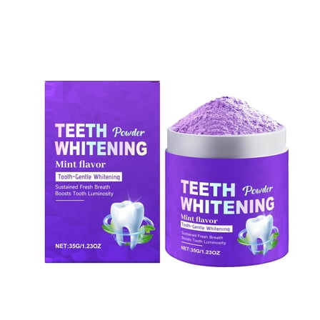 Teeth Whitening Powder, Whitening Teeth with PAP  Formula, Long-Lasting Teeth Whitening, No Peroxides & Gentle on Enamel, Removes Coffee, Tea, Wine and Tobacco Stains - 35 g