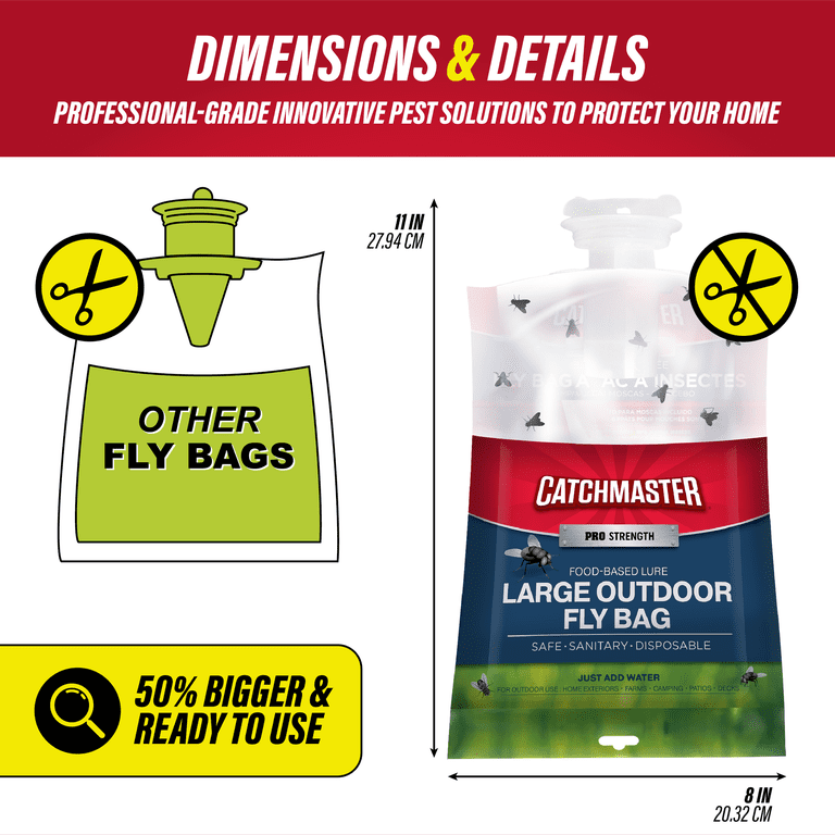 Catchmaster XL Disposable Fly Bag Trap, 2-Pack photo 8