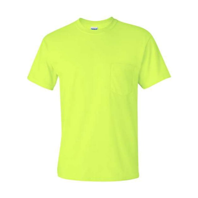Camiseta Gildan G230 Ultra Cotton Pocket Verde seguridad M