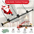 thumbnail image 5 of 2025 Christmas Decorations, Garland Hanger for Front Door Frame, Adjustable Wreath Hanger for Front Door, Heavy Duty Christmas Decoration Holder, No Nails or Screws, Fits 18"-67" Doors, Black, 5 of 8