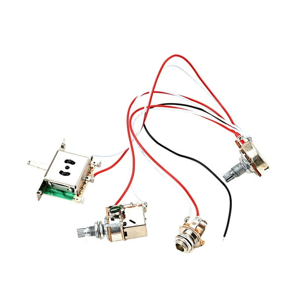 Conjunto de arnés de cableado de guitarra interruptor potenciómetro volumen para accesorios de instrumentos musicales