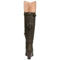 thumbnail image 4 of Brinley Co. Womens Wide Calf Over-the-Knee Wedge Boot, 4 of 8