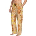 thumbnail image 2 of Haiem Pineapples Men's Pajama Pants Ultra Lightweight Pjs Bottoms Sleepwear Bottom Pants with Pocket Drawstring-Small, 2 of 9