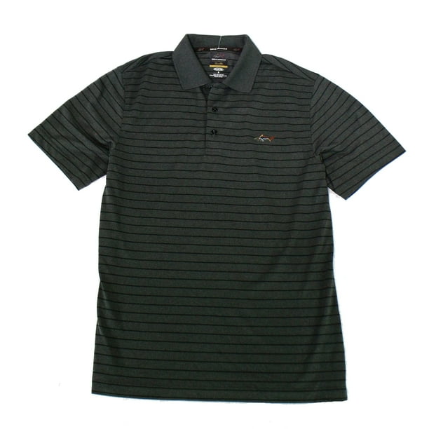 Greg Norman - Greg Norman NEW Gray Mens Size Large L Polo Striped Short ...