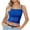 A002 Blue, variant on Womens Summer Tank Tops Going Out Crop Tops Lace Mesh Strapless Tube Shirts Summer Y2k Camisole Teen Girls Basic Cute Tees Streetwear Holiday Beach Tank Shirt Vacation Clothes