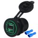 thumbnail image 1 of Adaptador de corriente para motocicleta 4.8a, cargador USB Dual, resistente al agua para coche, barco marino, 1 of 5