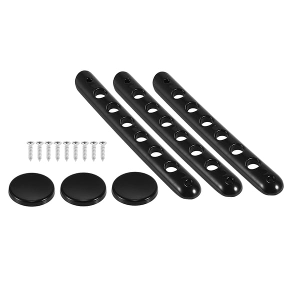 3pcs Black Exterior Door Handle Decoration Strip Trim with Push Button Cover for Jeep Wrangler 2 Door 2007-2018