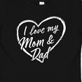 thumbnail image 4 of Inktastic I Love My Mom and Dad in White Chalk Heart Boys or Girls Baby T-Shirt, 4 of 5