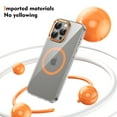 thumbnail image 4 of Magnetic for iPhone 14 Pro Max Clear Case Compatible with Magsafe Military-Grade Protection Shockproof Phone Bumper,Anti-Scratch Drop Proof Anti-Fingerprint Clear Hard Back Cover Back,Orange, 4 of 9