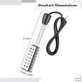 thumbnail image 4 of Calentador de agua de inmersión de 1500 W y 110 V, elemento calefactor de agua eléctrico portátil con protección de seguridad, calentador de cubo de acero inoxidable para viajes de acampada, enchufe e, 4 of 5