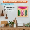 thumbnail image 4 of Dharmagic Storage Bag Organizer - Bamboo Storage Containers with Laser Engraved Labels Compatible with Gallon, Quart, Snack & Sandwich Bags from Most Brands - Fits Standard Kitchen Drawers, 4 of 5