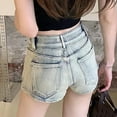thumbnail image 7 of Y2K Cargo Denim Shorts Womens High Waist Stretchy for Street Style, 7 of 7