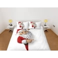 thumbnail image 2 of Navidad Juego de funda nórdica con almohadas Santa Claus Dormitorio Ropa de Cama Funda de edredón, 2 of 4