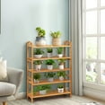 thumbnail image 4 of Gymax 5-Tier Bamboo Shoe Rack FreeStanding Shoe Shelf Entryway Shoe Storage Organizer, 4 of 10