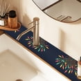 thumbnail image 2 of Yayeee Faucet Mat for Kitchen Sink 14.7" Diatomite Long Splash Guard Pad, Blue Christmas Light, 2 of 7