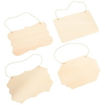 WORGEOUS  4 Pcs Unfinished Wood Craft Supplies Artificial Decoration Signs Home