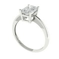 thumbnail image 2 of 1 ct Radiant Cut Moissanite Solitaire 18K White Gold Womens Engagement Ring, 2 of 6