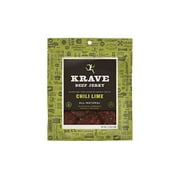 KRAVE Beef Jerky, Chili Lime, 2.7 oz, 8 Count