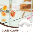 thumbnail image 3 of Glass Connector Aluminum Alloy Glass Clamp 2 Way Glass Connector Rimless Clip Holder for Fixing Fish Tank Glass Wind Guard Glass Display Cabinet (FIT for 8-10mm Thickness Glass), 3 of 9
